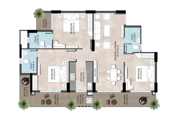 Aerocity Lucknow Floor Plan